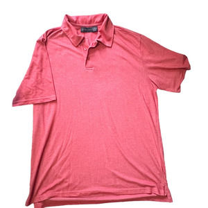 R&R Casual Men's Polo - Salamon/coral size XL